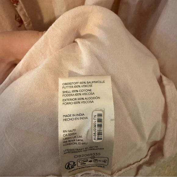 Anthropologie Somerset Puff sleeve blush pink maxi dress size S - Picture 9 of 11